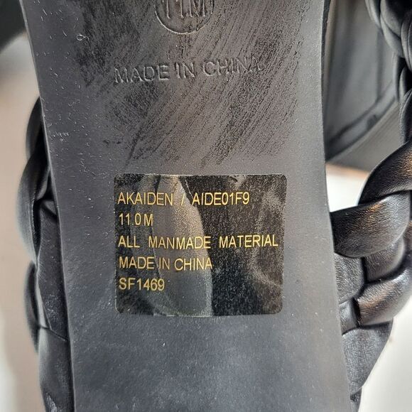 Anne Klein Black Open Toe High Heeled Sandals - Picture 7 of 9